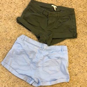Two pairs of jean shorts